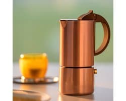 Moka Pot Percolator Koffiezetapparaat – Inductie, Gas & Elektrisch, RVS Rosé Goud