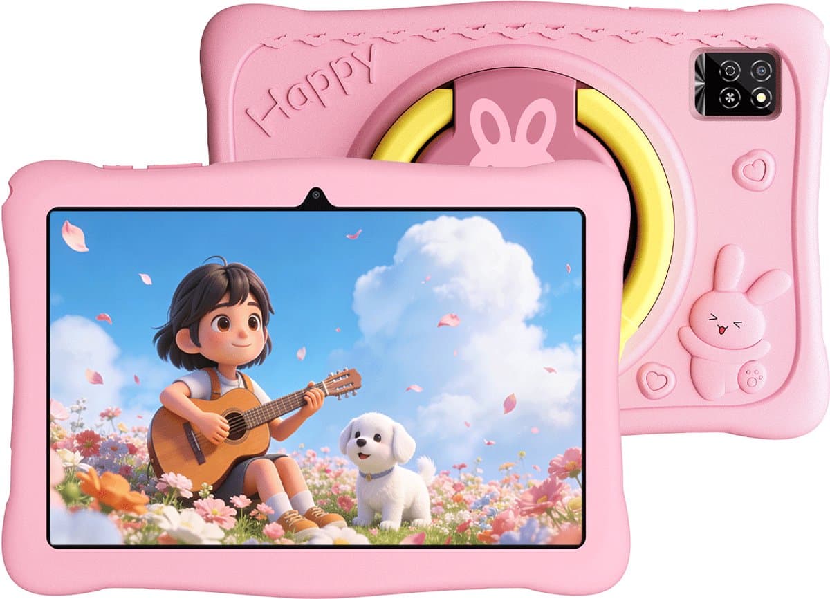 OSCAL KIDO2 - Tablet - Kindertablet - 8GB RAM - 64GB ROM - 10.1 inch - 6600mAh - Android 16 - Ouderlijk Toezicht App - Oogzorgmodus - Inclusief Beschermhoes - Roze — afbeelding 1