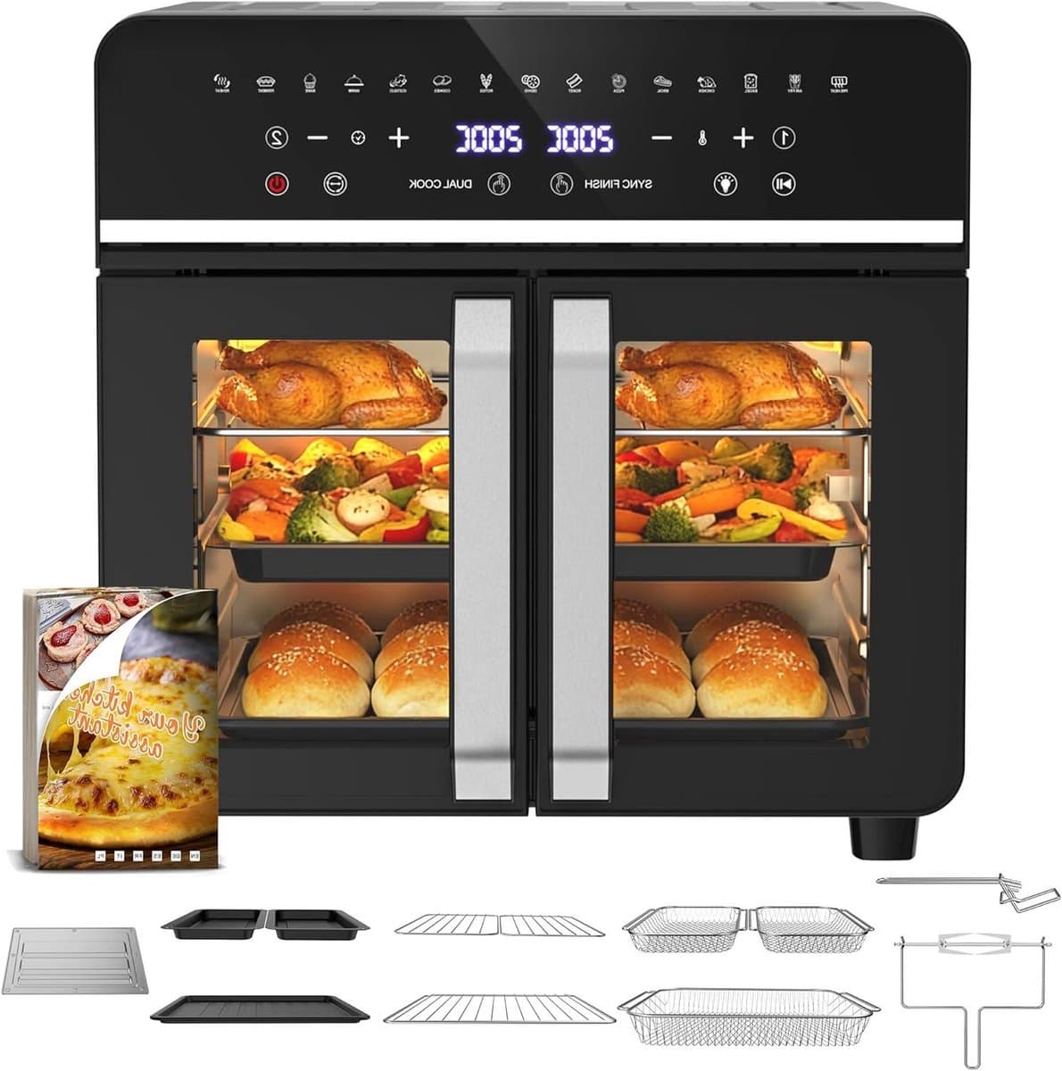 Heteluchtfriteuse - Airfryer Oven - Gezond Koken - Grote Capaciteit - 23 Liter - Gemengde Kleuren — afbeelding 1