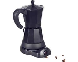 Elektrisch Koffiezetapparaat - Mokka Pot - Thuis Koffie Zetten - Hittebestendig Handvat - 300 ml - Zwart