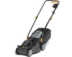 Elektrische grasmaaier - Compacte maaier - Gazon onderhoud - Krachtige motor - 32 cm breed - Groen