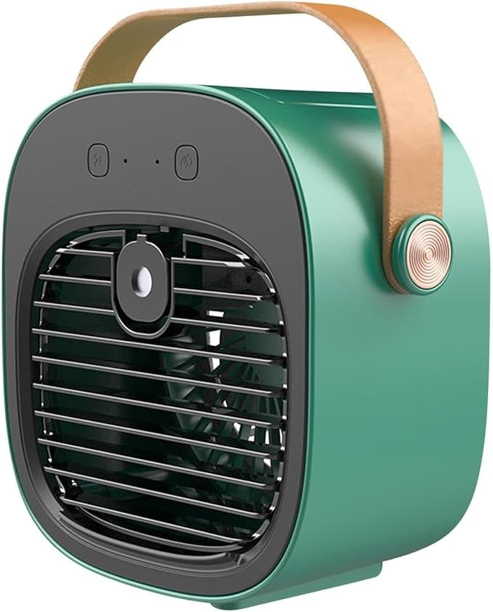 Mobiele Airco Alternatief - Mini Aircooler met Water - Draagbare Koelventilator met 4000 mAh Batterij - Tafelventilator en Luchtkoeler voor Bureau, Slaapkamer, Auto en Kamperen - 3 Windsnelheden - Type-C - 128ML — afbeelding 1