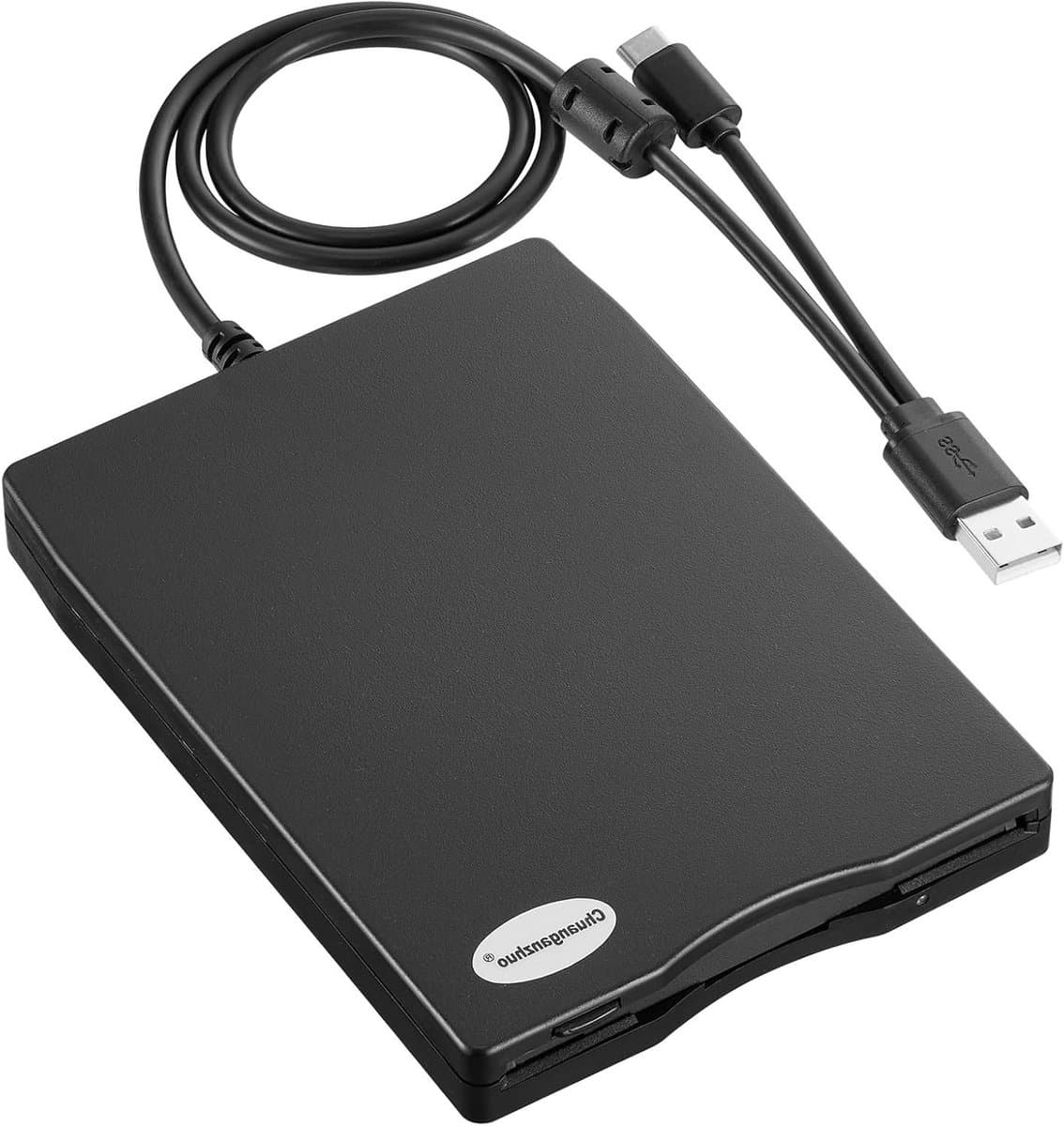 Externe Floppy Disk Lezer - USB Diskettestation - Oude Bestanden Lezen - Ultradun Ontwerp - 35 Inch - Zwart — afbeelding 1