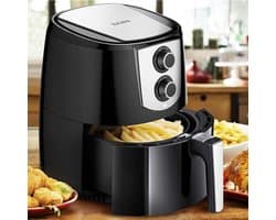 Heteluchtfriteuse - Airfryer - Gezond Koken - 360 Graden Systeem - 52 Liter - Zwart
