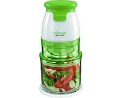 Universele Keukenmachine - Mini Hakker - Snel Ingrediënten Verwerken - Krachtige 550 Watt Motor - 700 ml Kom - Groen Wit