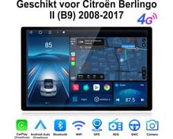 Junsun Android 15 Autoradio Geschikt voor Citroën Berlingo II (B9) 2008-2017 Accessoires, 4GB+64GB, Draadloze CarPlay & Andriod Auto, DAB+, GPS-navigatiesysteem, Bluetooth, Stuurwielbediening, WiFi, 13,1-inch 2K Touchscreen, DSP, Octa-core processor