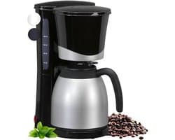 Aura® Koffiezetapparaat met Thermoskan - Koffiezetapparaat voor 10 Kopjes - Anti Drup - 1L - RVS- Zilver- 21cm x 19cm x 34cm; 1.84 kg