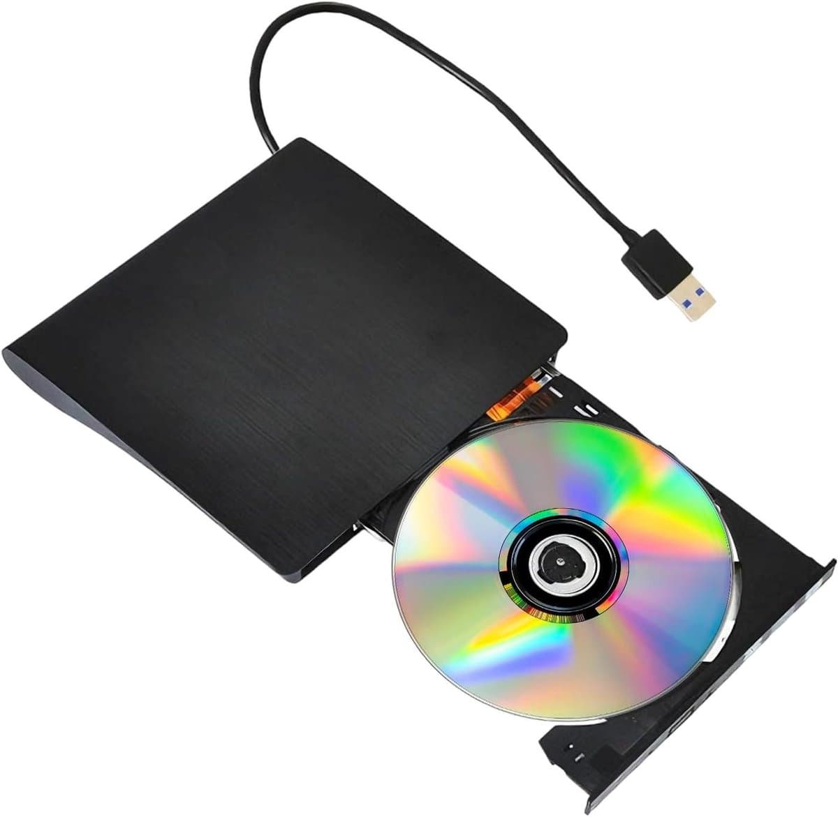 Extern Schijfstation - Optisch Station Lezer Brander - Bestanden Beheren - Ultraslank Plug-and-Play - 14.7x14.5x1.9cm - Veelkleurig — afbeelding 1