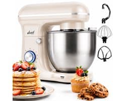 Vivid Green 1500W Keukenmixer - 5L Mengkom - 10 Snelheden - Keukenmachine - Keukenrobot - Crème