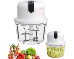 Elektrische mini-uienhakmolen - Elektrische keukenhakmolen 350 ml, USB-oplaadbaar, draadloos, kleine uienhakmolen, geschikt voor uien, fruit, noten, vlees, knoflook