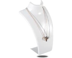 Witte Mannequin Bust voor Sieraden, Houder voor Kettingen en Oorbellen, Perfecte Sieradenstandaard voor Presentatie en Opslag