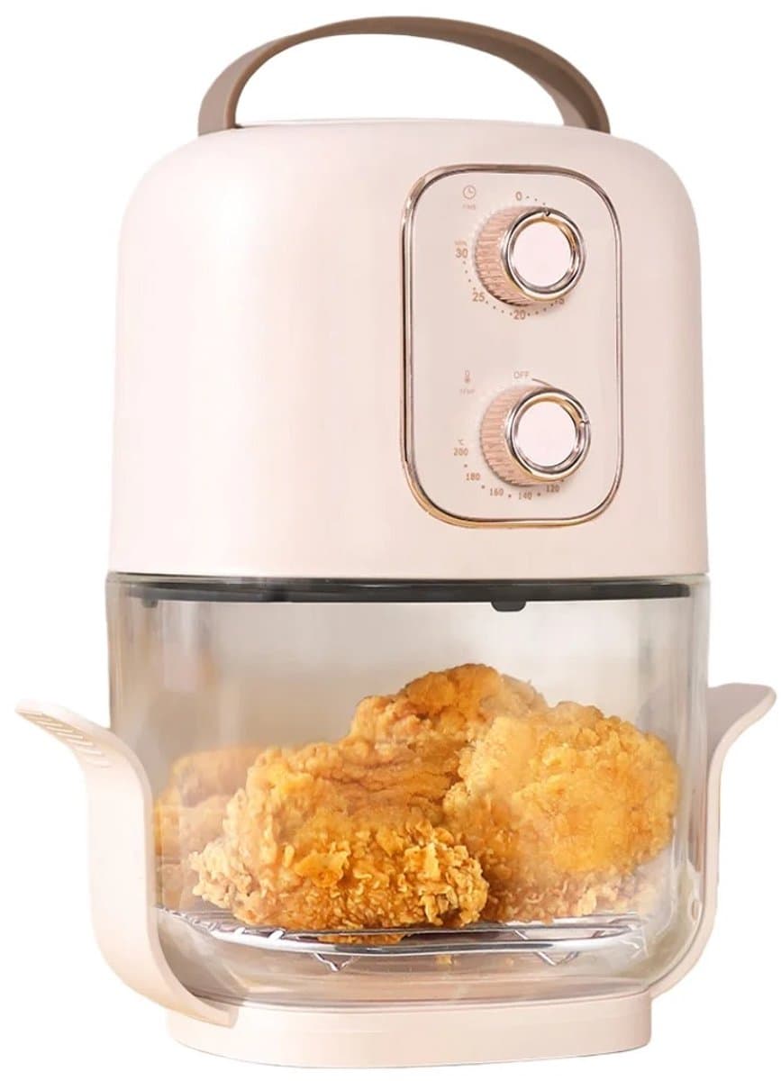 Seth Select Airfryer Glas 2,5 Liter – Hetelucht friteuse - Olievrije Friteuse – Transparant Design – Stil & Compact — afbeelding 1