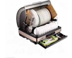 Draagbare Vaatwasser - Compacte unit - Thuisgebruik Keuken - Vijf Wasprogramma's - 42 Liter Capaciteit - Wit