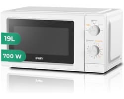Compacte Magnetron 19 Liter Wit - 700W met 5 Vermogensstanden en Ontdooifunctie