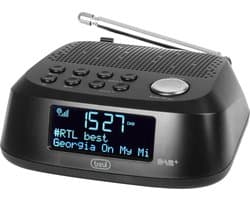 Trevi - Elektronische klokradio met digitale ontvager, DAB / DAB+, RC 80D4 DAB, zwart