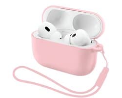 Studio Air® Airpods Hoesje Pro 3 Siliconen Case - Roze - Soepel Airpod Hoesje voor Airpods Pro 3 (2025)