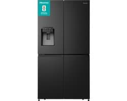 Hisense RQ760N4SBFE - Amerikaanse koelkast - No-Frost - 178 cm hoog - 540 liter - Energielabel E - Invriesvermogen 9 kg/24u - Geluidsniveau 37 dB - LED Display - SuperCool - FastFreeze - Deuralarm - Interverter Compressor - ConnectLife
