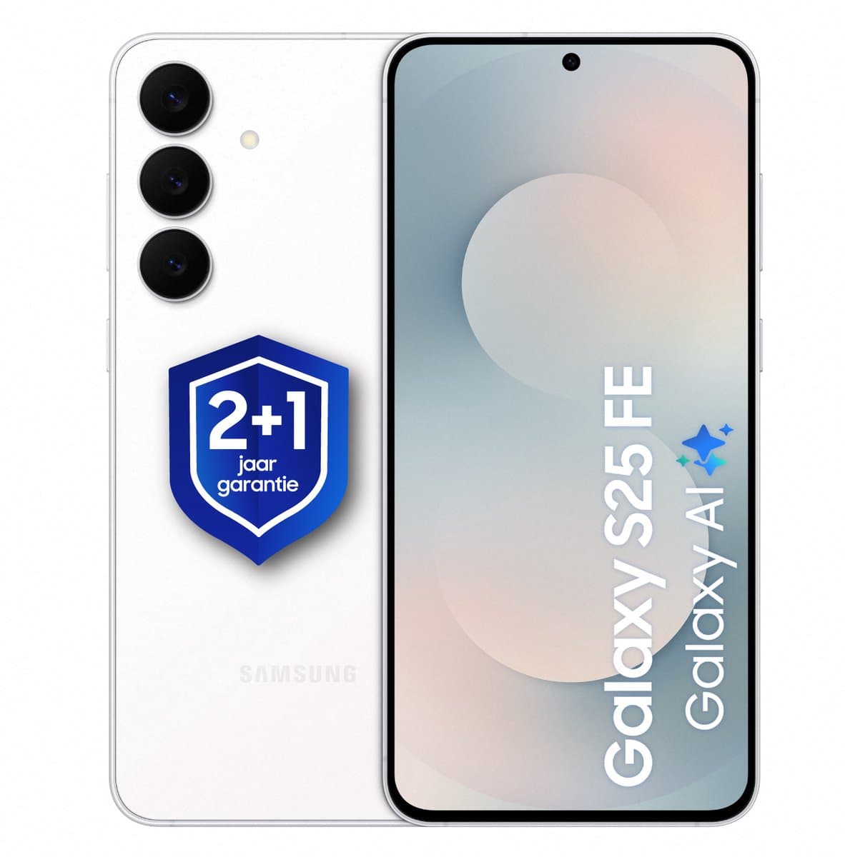 Samsung Galaxy S25 FE - 128GB - White + 1 jaar extra garantie — afbeelding 1