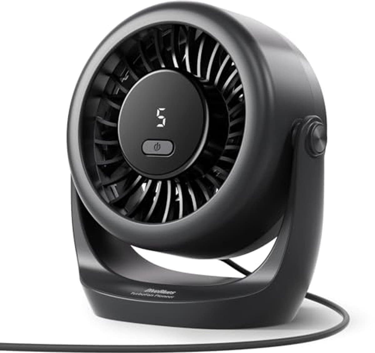 Draagbare Turbo Bureauventilator 5 inch met USB en LED-display - Stil en Krachtig — afbeelding 1