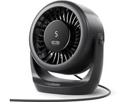 Draagbare Turbo Bureauventilator 5 inch met USB en LED-display - Stil en Krachtig