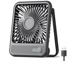 Mini USB Fan - Stille Mini Tafelventilator met 3 Snelheden en 180 Graden Rotatie voor Thuis en Kantoor