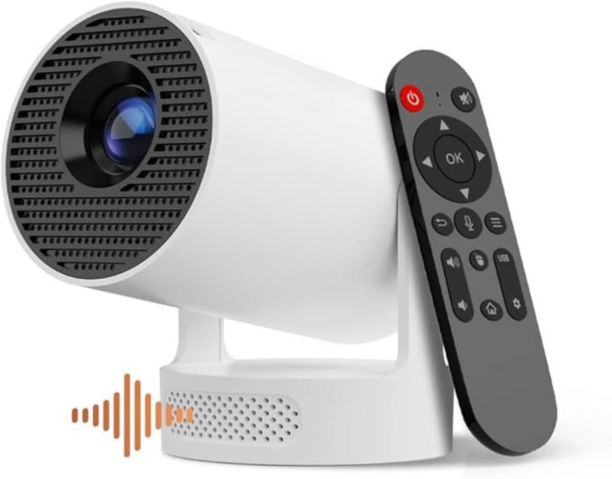 SCH® Mini beamers - Projector - Mini beamer - Wit -10cm x 10cm x 18cm — afbeelding 1