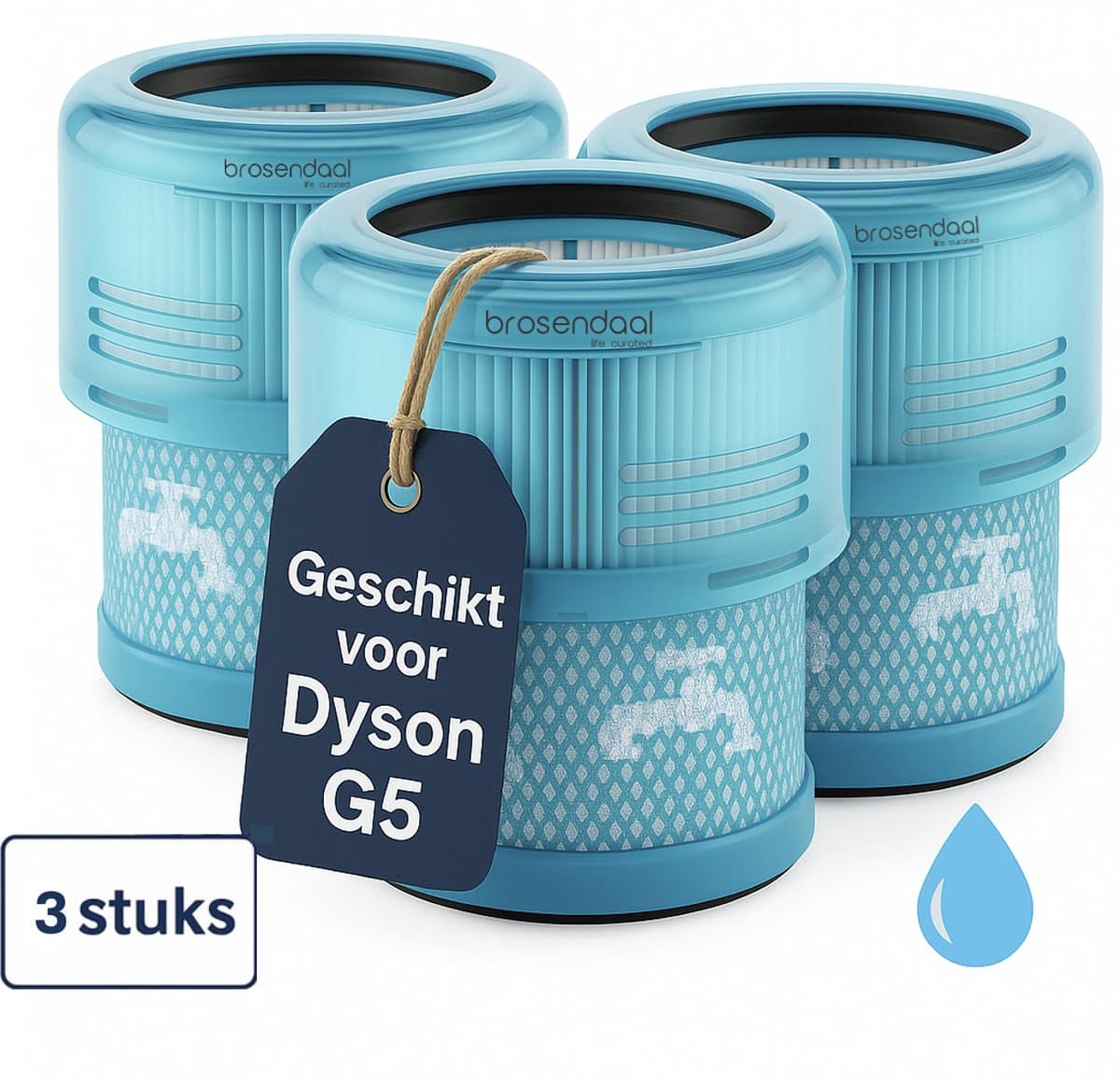 Brosendaal Filter geschikt voor Dyson Gen5 - G5 Dyson filter - SV23 - Wasbaar en Herbruikbaar - 3 stuks — afbeelding 1