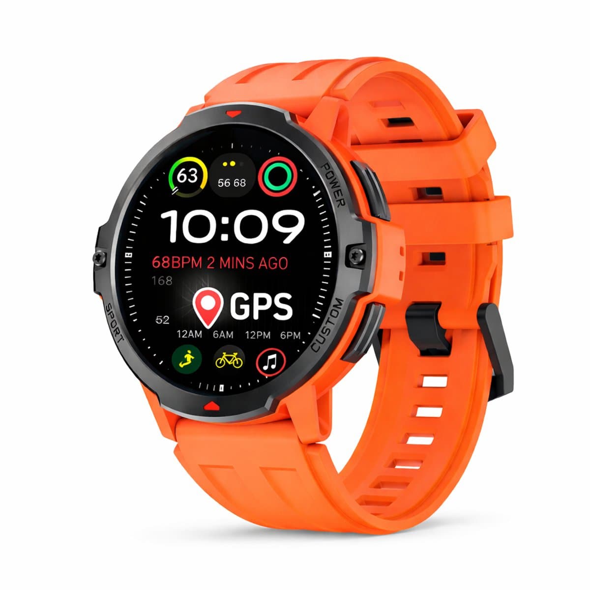 Evy24 Smartwatch GPS Outdoor Heren - GPS & GNSS - Sporthorloge - Bluetooth Bellen - 100+ Sportmodi - Kompas - Hoogtemeter - Barometer - 5ATM Waterdicht - Geschikt voor iPhone & Android - Rood — afbeelding 1