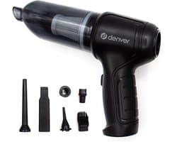 Denver Stofzuiger - Kruimeldief - Auto stofzuiger - Air Duster - 6 opzetstukken - Zuigen en blazen - Handstofzuiger - Stofreiniger - HVC45 - Zwart