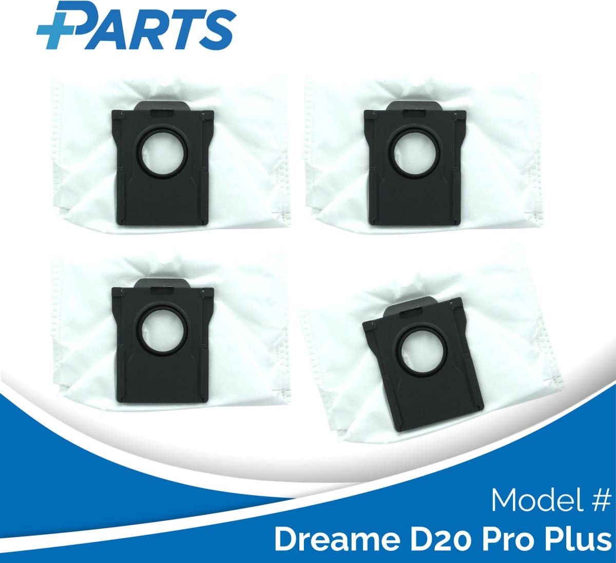 Dreame D20 Pro Plus Stofzakken (4 Stuks, Plus.Parts® alternatief voor RDB17) — afbeelding 1