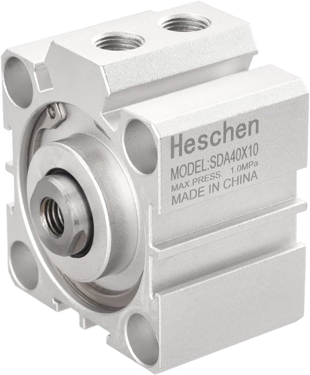 Pneumatische Compacte Aluminium Luchtcilinder 40mm Boring 10mm Slag Dubbelwerkend — afbeelding 1