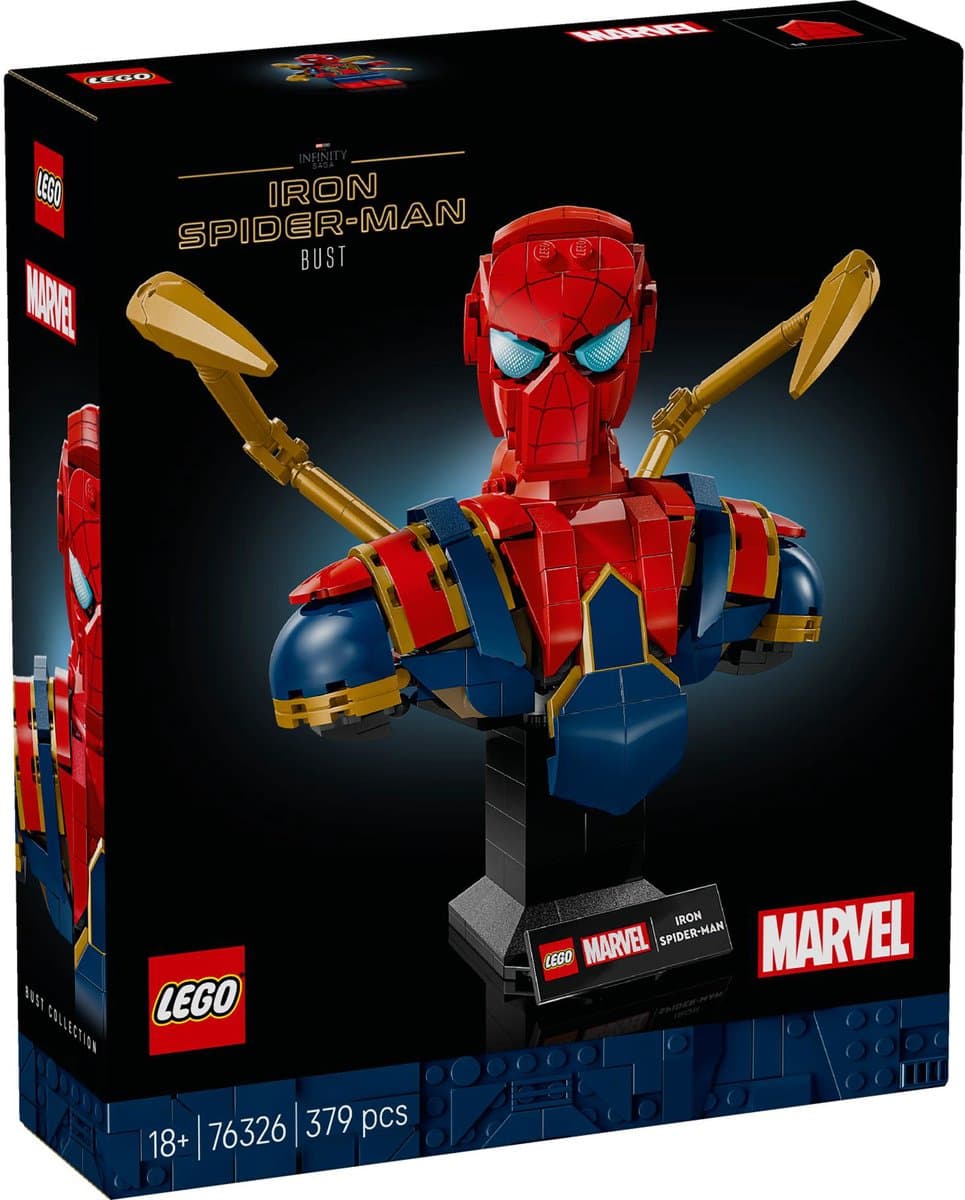 LEGO Marvel - Iron Spider-Man buste Constructiespeelgoed — afbeelding 1
