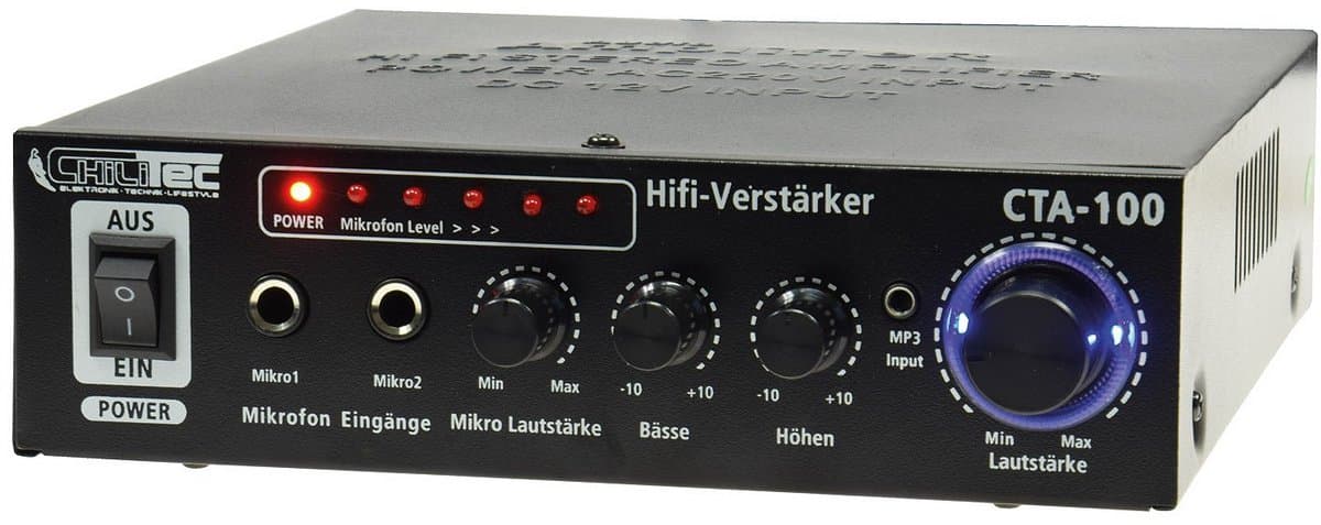 Compacte Stereo Hifi Versterker 100W Zwart Geschikt voor PC en Thuisgebruik — afbeelding 1