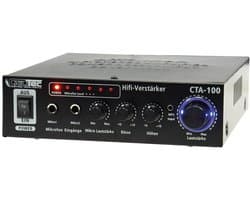 Compacte Stereo Hifi Versterker 100W Zwart Geschikt voor PC en Thuisgebruik