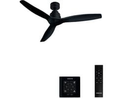 CREATE - Stille plafondventilator van 40 W met technische ABS-bladen, verkrijgbaar in verschillende maten - M - Geen licht - Controller voor wandmontage - WIND STYLANCE