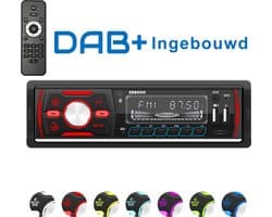 ESSGOO DAB Autoradio - Autoradio met Bluetooth - 1 din Autoradio - Dab+ en AM/FM Radio - Handsfree bellen - Usb, Aux, Tf - 4 x 60 Watt