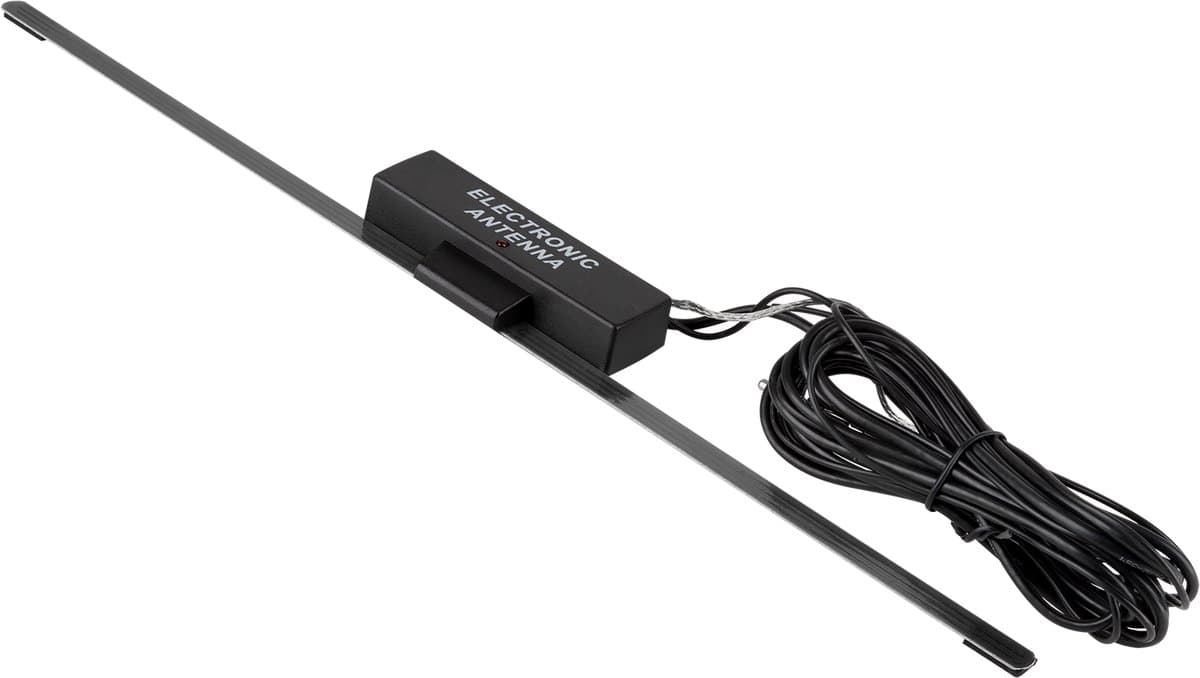 Auto Antenne AM-FM - Rubberen Autoradio Antenne - FM 76~108MHz - 2 meter Kabel - W1 - Zwart — afbeelding 1