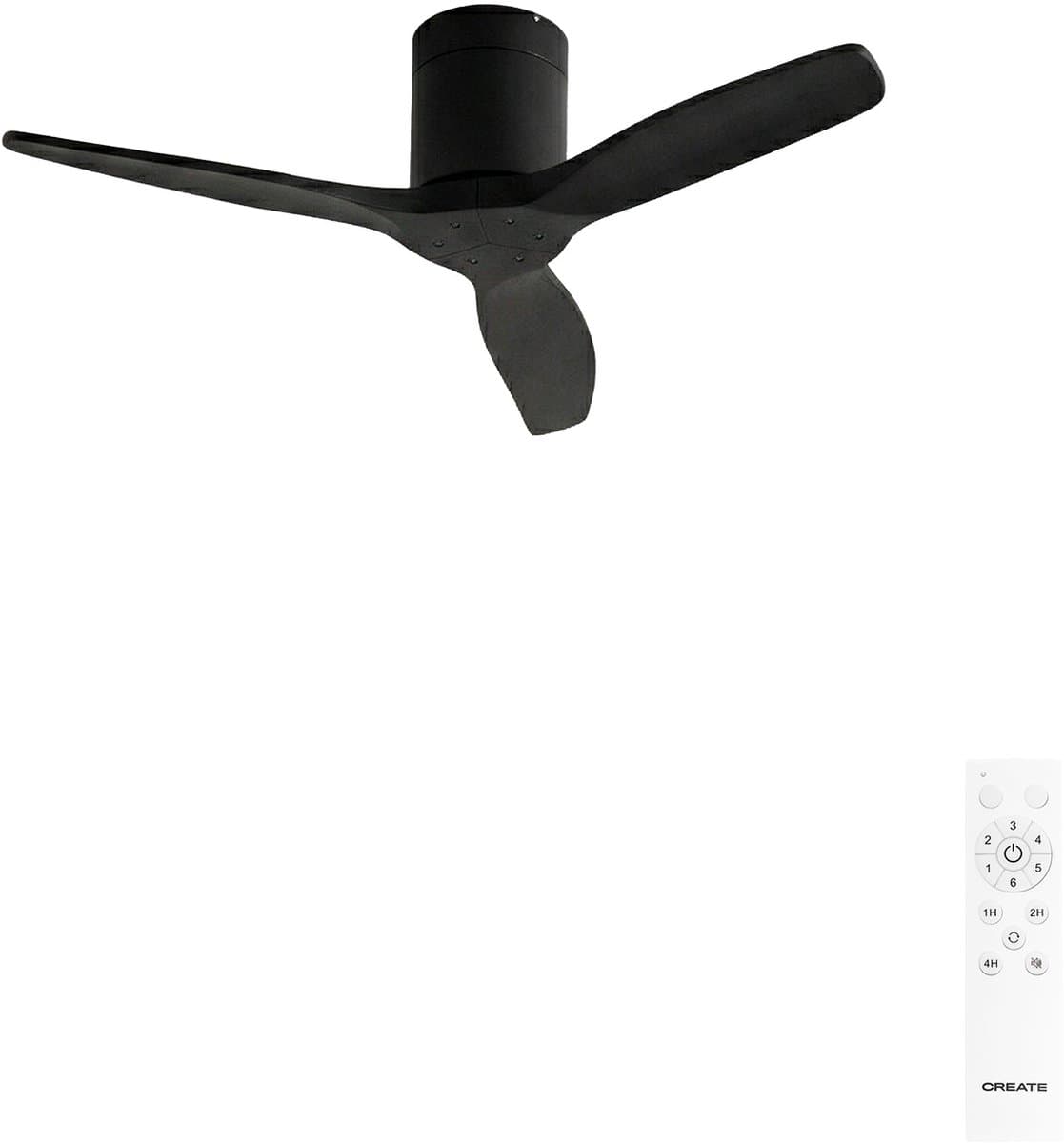CREATE - Stille 40W plafondventilator met technische ABS bladen in verschillende maten - S - Geen licht - Afstandsbediening - WIND CALM — afbeelding 1