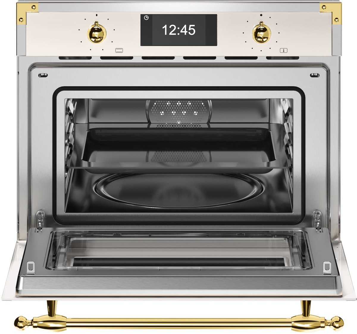 Bertazzoni FHER4077MTAG3 magnetron Goud, Ivoor Combinatiemagnetron Ingebouwd 38 l — afbeelding 1