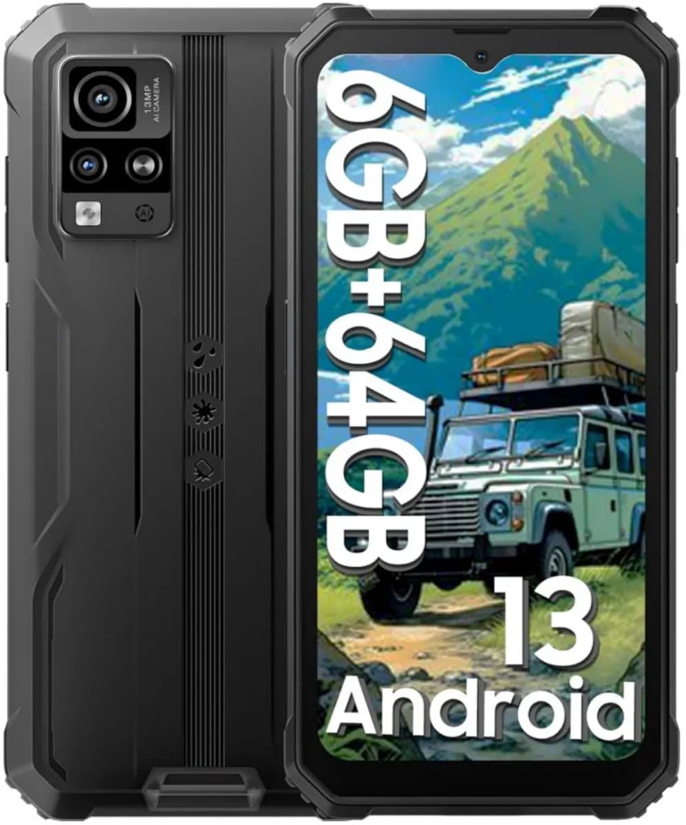 Blackview BV4800 - Robuuste Smartphone - 64GB - 6,56 inch - Dual 4G LTE - Android 13 - IP68 Waterdicht - NFC - GPS - Zwart — afbeelding 1