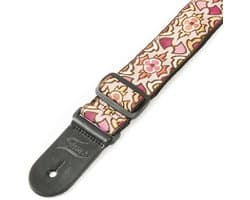 Fame Weave Series Jacquard Pattern 4 Pink/Gold - Gitaarband