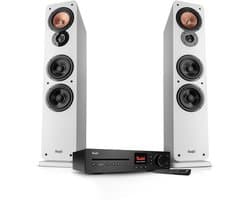 Teufel ULTIMA 40 KOMBO 3 - Compleet stereosysteem met vloerstaande speakers & cd-receiver, Wifi, bluetooth, Spotify Connect, DAB+/FM - wit