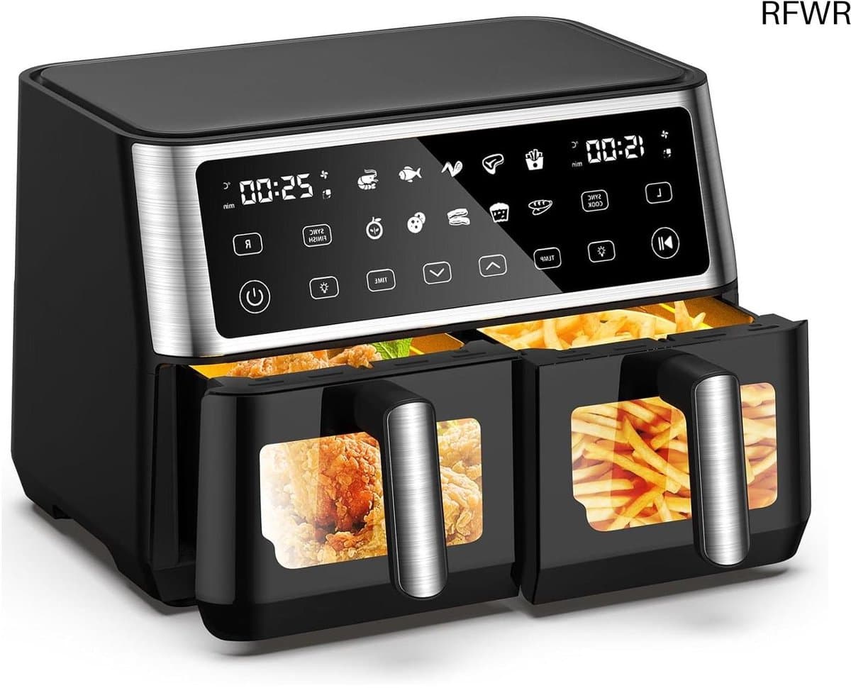 RFWR® Dual Zone XXL Airfryer met 10 liter capaciteit en 10-in-1 kookprogramma — afbeelding 1