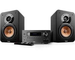 Teufel ULTIMA 20 KOMBO 2 - Premium compacte stereo installatie met 2-kanaals hifi-boekenplankspeakers - Bluetooth aptX, CD-speler en FM/DAB+ radio - zwart