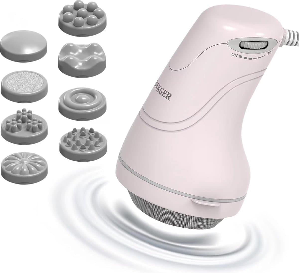 Elektrische Cellulite Massage Apparaat - 8 Delig Massage Koppen - Gua Sha - Full Body - Vacuüm - Cupping - Ontspanning -Roze — afbeelding 1