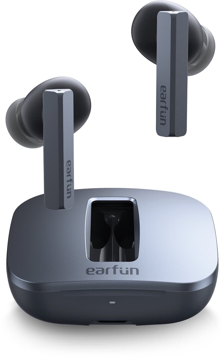 EarFun Air Pro SV - Bluetooth Oordopjes - Active Noise Cancelling - Draadloos Opladen - IPX5 Waterbestendig - Zwart — afbeelding 1