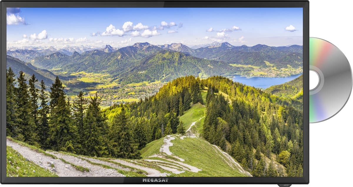 Megasat Royal Line III 22" Camping TV 12 en 24V met Triple Tuner en Fastscan (zonder voet) — afbeelding 1
