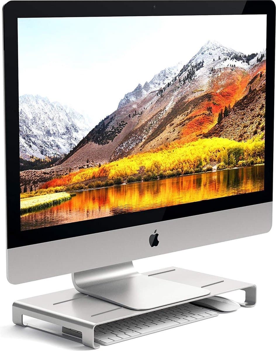 Aluminium Universele Monitor Stand - LB-555 - Computer standaard Bureau Beeldscherm verhoger - Compatibel met MacBook Pro, iMac Pro, Google Chromebook, Microsoft Surface, Dell, Asus laptop en meer — afbeelding 1
