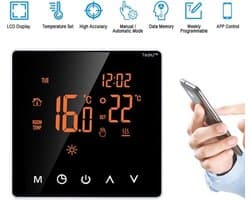TechU™ Slimme Thermostaat Limit – Zwart – Alleen voor Elektrische Vloerverwarming – App & Wifi – Google Assistant & Amazon Alexa – IFTTT
