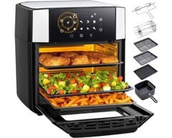 Heteluchtfriteuse - Airfryer - Frituren met minder vet - Grote Capaciteit - 5 Liter - Zwart